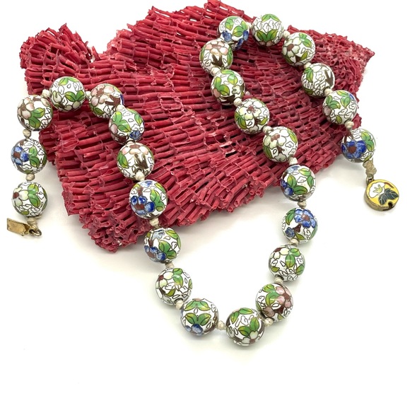 Jewelry Vintage Cloisonn Necklace Fancy Clasp Poshmark